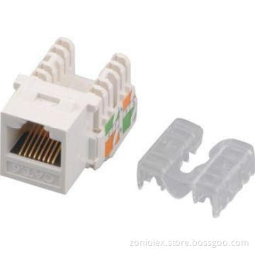 Home Network Cat6 RJ45 keystone jack IDC CE 8P8C Golden Pin